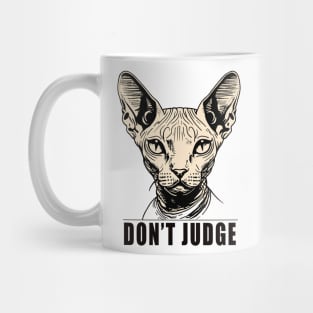 Don't judge cute cat Mug